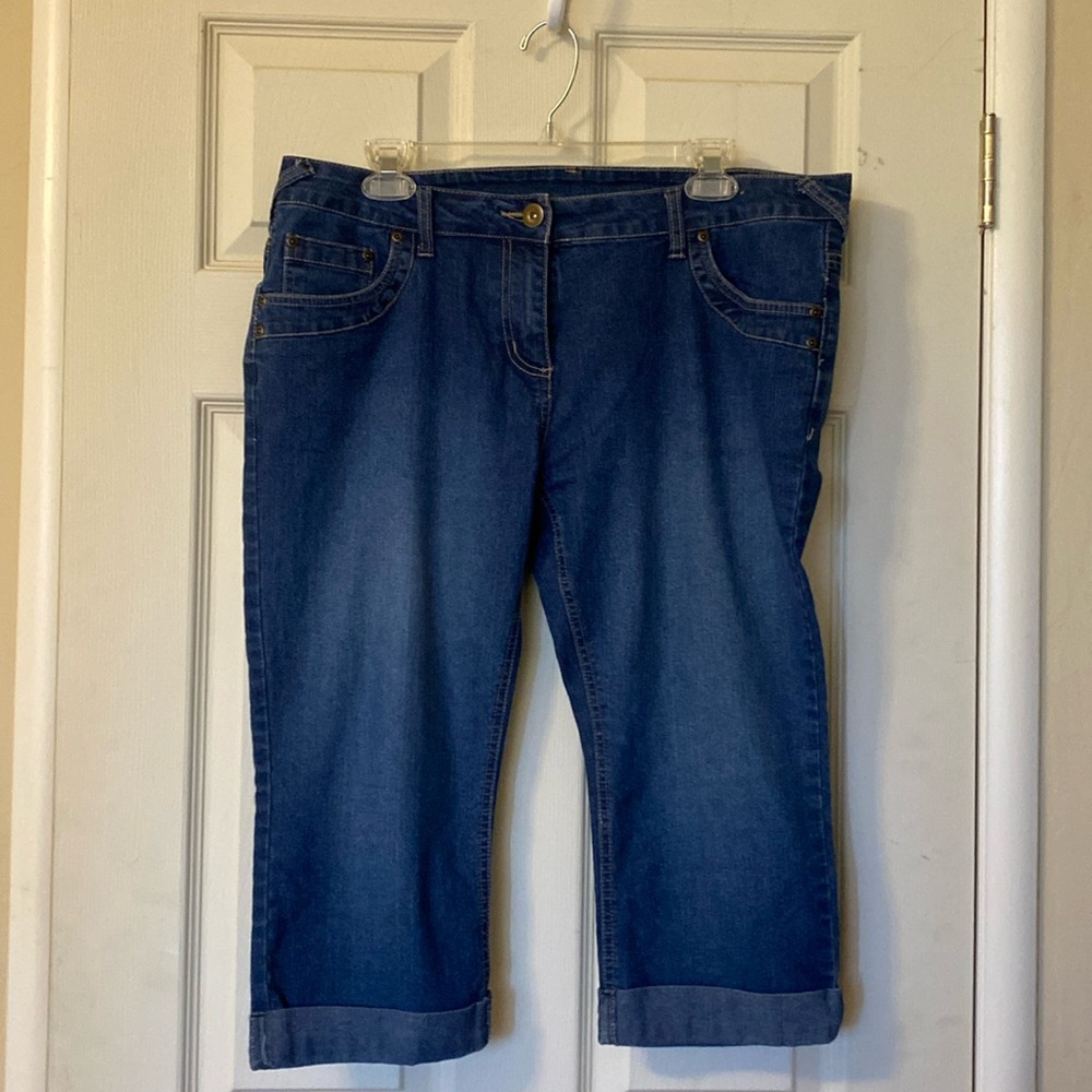 Dorothy Perkins cropped denim jeans rolled up bottom